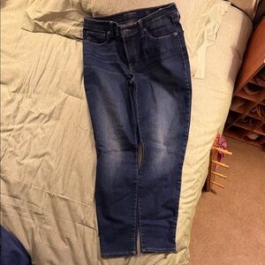 Lucky Brand Dark Blue Straight Leg Jeans Skinny Ava Mid-Rise